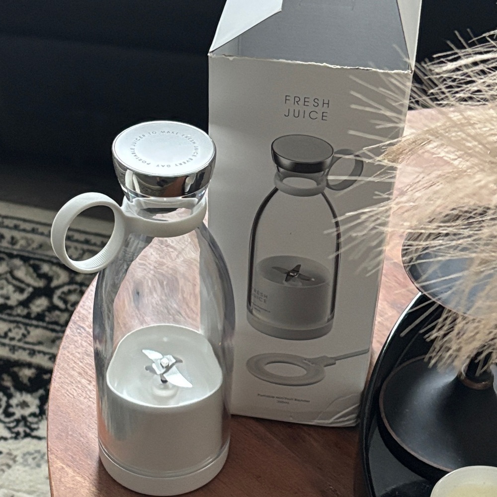 Glass Juice Mug with White Accents - Picture 4 of 11